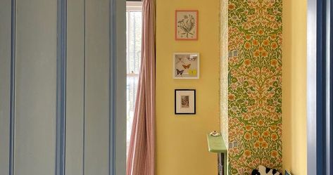 There are bright days ahead thanks to these yellow nursery ideas. Nursery Ideas Yellow Walls, Yellow Ceiling Nursery, Yellow Stripe Nursery, Nursery Primary Colors, Yellow Nursery Walls, Yellow Nursery, Jewel Box, Classic Gold, Sheer Curtains