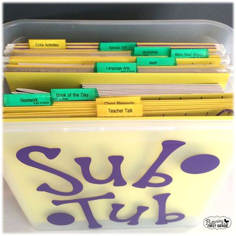 Sub Plans Made Easy | Fluttering Through First Grade | Bloglovin’ Culinary Classroom, Substitute Folder, Classroom Discipline, Substitute Plans, Toddler Teacher, Substitute Teaching, Elementary School Teacher, Spanish Classroom, Teacher Organization