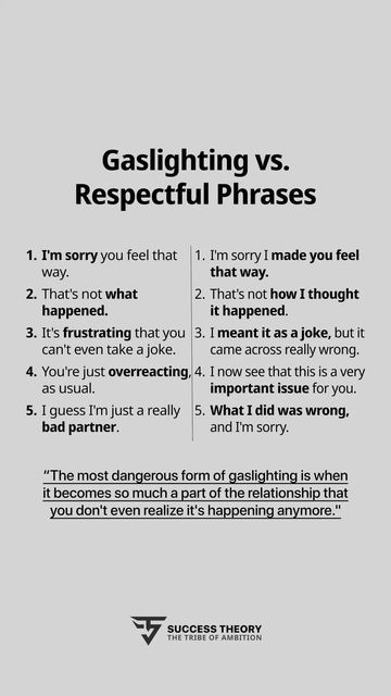 Gaslighting Phrases, Mindset Coaching, Power Of Positivity, Morning Motivation, Success Mindset, Money Mindset, Make You Feel, Counseling, Success Quotes