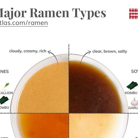 TasteAtlas on Instagram: "Learn all about major ramen types!

#ramen #tasteatlas" Ramen Shoyu, Tonkotsu Ramen Recipe, Ramen Types, Pork Ramen Recipe, Miso Pork, Tonkatsu Ramen, Tonkotsu Broth, Shio Ramen, Ramen House