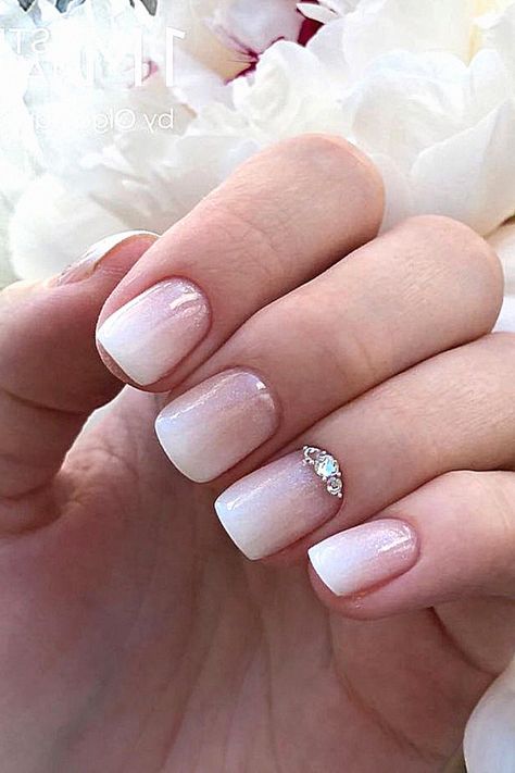 Collect this classy wedding nail design inside your nail ideas.# NailsForBrides# ManicureIdeas# NailsOfTheDay Elegant Bridal Nails, Bridal Nails Designs, Nails Sparkle, Bridal Nail Art, Sparkly Wedding, Wedding Nail, Hand Pictures, Wedding Nails Design, Classy Wedding