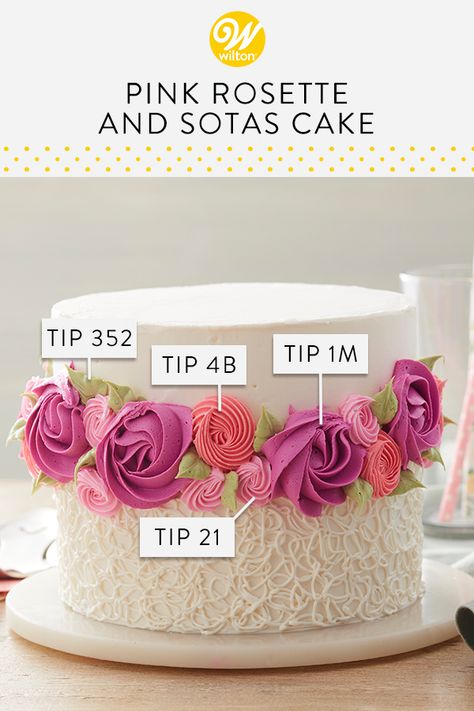 2024 Cake, Textured Cake, Grad Cake, Cupcake Decorating Tips, Site Under Construction, Cake Piping, Rosette Cake, Cakes Decorated, Wilton Cake Decorating