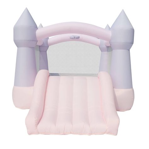 Introducing the little sibling to our best selling Party Castle Bounce House – meet our new Bouncy Castle Bounce House. Designed in our favorite pastel colors, this smaller version is perfect for young adventurers and can be easily inflated for indoor and outdoor play. The size is perfect for quick setup and playtime, encouraging outdoor play during all seasons. The wide slide allows kids to slide comfortably and provides extra space to play. Includes: 12 ft L x 9 ft W x 7 ft H bounce house 115V Lucy Birthday, Castle Bounce House, Evelyn Rose, Inflatable Bounce House, Toddler Birthday Party, Big Scary, Birthday Inspo, Bouncy Castle