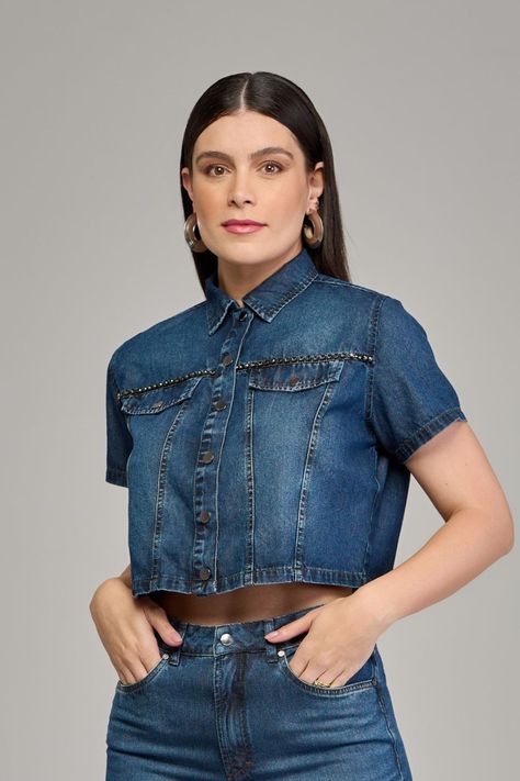 Female Denim shirt Denim Jacket Women, Jacket Women, Pixie Cut, Denim Shirt, Denim Jacket, Button Up, Jackets For Women, Quick Saves