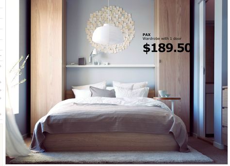 IKEA - way to try out built in wardrobes/closets or storage around the bed before spending tons of money on the real deal. Ikea Bedroom Design, Ikea Deco, High Bed Frame, Malm Bed Frame, Malm Bed, Design Ložnic, Casa Clean, Ikea Bedroom, Small Bedroom Designs