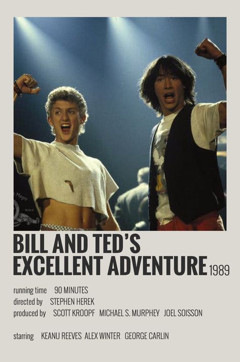 Ted Movie, Cinematic Masterpieces, Bill And Ted, Minimalistic Posters, Movie Board, Alex Winter, Posters Minimalist, Movie Recommendations, Movie Wall