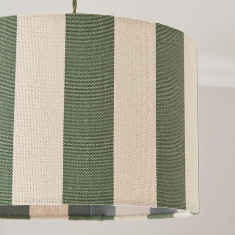 Striped Lampshade, Striped Lamp, Bedroom Redesign, Children Bedroom, Lounge Lighting, Seaside Cottage, Dark Walls, Coach House, Peach Blossom