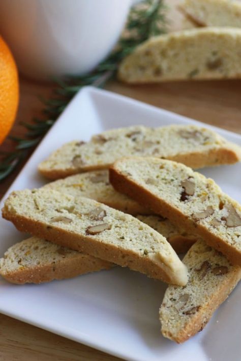 Try My New Rosemary Walnut Biscotti Recipe! | Catch My Party Plain Biscotti Recipe, Walnut Biscotti Recipe, Walnut Biscotti, Easy Biscotti Recipe, Lemon Biscotti, Biscotti Recipes, Biscotti Cookies, Lemon Rosemary, Biscotti Recipe