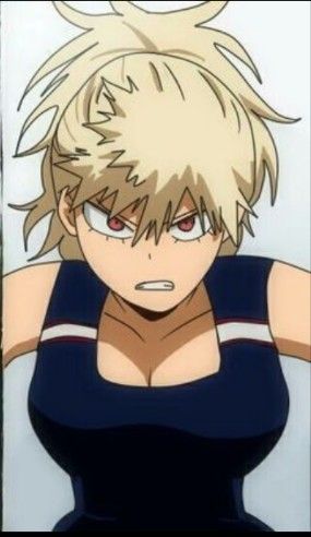 Bakugou Genderbend Long Hair, Bakugo As A Girl, Bakugou Pictures, Mha Female Characters, Fem Bakugou, Female Bakugou, Bakugou Fem, Todoroki X Reader, Mitsuki Bakugou