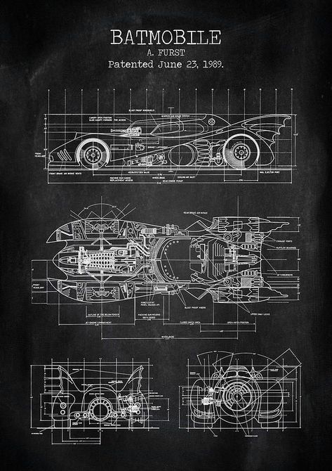 Batman Blueprint, Batmobile Blueprint, Batman Batmobile, Zack Snyder, Batman Poster, Futuristic Motorcycle, Photoshop Design Ideas, Star Wars Drawings, February 14th