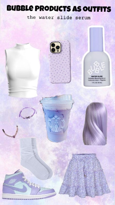 bubble waterslide serum outfit #fyp #bubble #skincare #aesthetic #preppy #summer #nike #iphone #starbucks #outfit #ootd Nike Jewelry, Starbucks Outfit, Bubble Products, Bubble Skincare, Aesthetic Preppy, High School Advice, Skincare Aesthetic, Hyaluronic Acid Serum, Preppy Summer