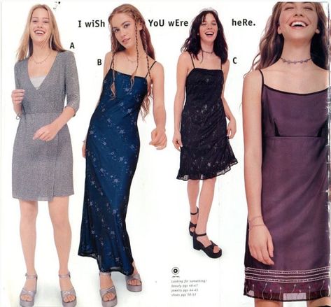 Magazine Outfits, 90s Catalog, 90s Fashion Catalog, 90s Lookbook, 90s Teen Fashion, Y2k Magazine, Fun Fits, 90s Prom Dress, 90 Style