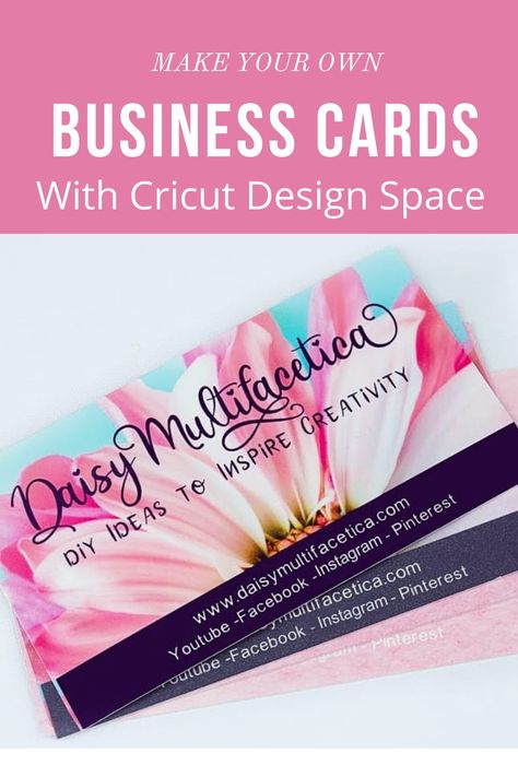 Best Video Tutorial: DIY Business Cards with Cricut Design Space Using the Print then Cut Option. How To Make Business Cards With Cricut, Business Cards Cricut, Cricut Business Cards, Cards With Cricut, Cricut Apps, Cake Logos, Etsy Hacks, Craft Business Cards, Cricut Business