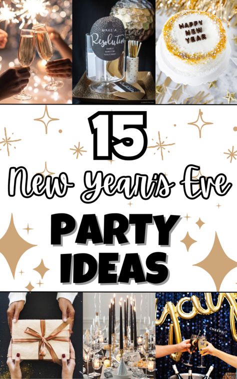 15 Fun New Year’s Eve Party Ideas - Lauren Erro New Year’s Eve Gift Basket, New Years Eve Countdown, New Year's Eve Countdown, Party Stations, Spa Gift Card, Party Bowls, Party Prizes, Wine Glass Markers, Bubbly Bar