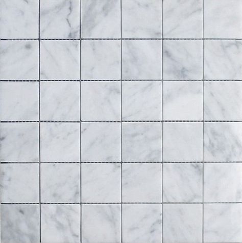 Square Mosaic Tile, Fitted Bathroom Furniture, Marble Square, Smart Tiles, White Italian, Marble Polishing, Border Tiles, Carrera Marble, Honed Marble