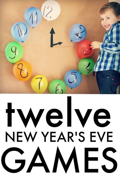 All these fun New Year's Eve family games that require no preparation, it's perfect for almost all ages, as well as small or big groups of people. New Year’s Eve At Home With Kids, New Year’s Eve Games For Kids, Nye Games For Kids, New Year’s Eve Games For Families, Toddler Nye, New Years Eve Games For Family, New Year’s Eve Kids Activities, Small New Years Eve Party Ideas, New Year Eve Games