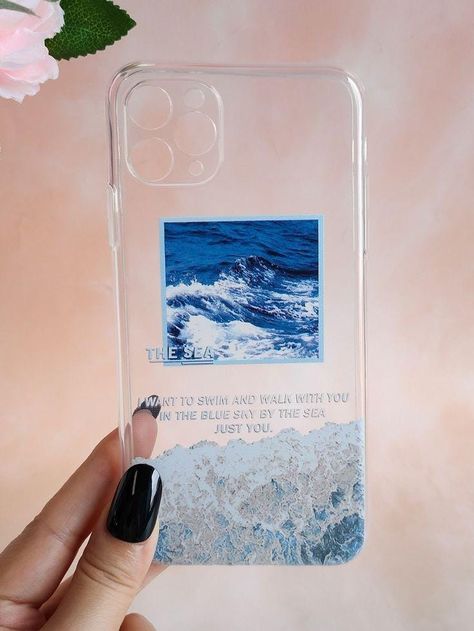 Sea Phone Case, Custom Phone Cases Diy, Ocean Phone Case, Dream Phone, Photo Phone Case, Painted Tote, Girl Phone Cases, Sea Wave, Cases Diy