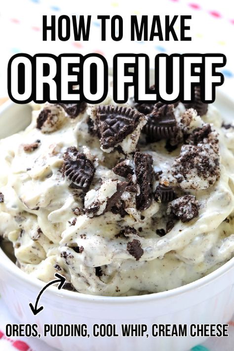 Oreo Salad, Oreo Fluff Dessert, Wife Status, No Bake Oreo Dessert, Cupcakes Oreo, Whipped Cream Desserts, Cool Whip Desserts, Oreo Fluff, Oreo Desserts