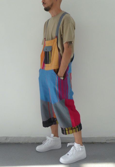 Patchwork Dungarees, 90s Boho, Outfits Female, Diy Vetement, Women's Outfits, Longline Cardigan, Female Clothing, Stylish Mens Outfits, Shorts Men