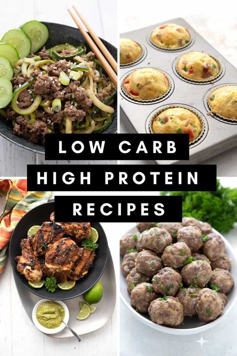 Trying to increase your protein intake? Check out these low carb high protein recipes. From breakfast to dessert, I've got you covered! Low Carb High Protein Recipes, Diet Water, Low Carb High Protein, Cucumber Diet, High Protein Low Carb Recipes, Low Carb Diets, Low Carb Lunch, Keto Foods, Protein Recipes