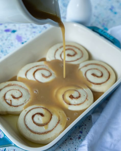 Quick and Easy Caramel Cinnamon Rolls Recipe | Tangled with Taste Caramel Cinnamon Rolls, Rhodes Cinnamon Rolls, Quick Cinnamon Rolls, Overnight Cinnamon Rolls, Cinnamon Rolls With Cream Cheese, Cinnamon Rolls With Cream, Easy Cinnamon Rolls, Easy Cinnamon Rolls Recipe, Pecan Cinnamon Rolls