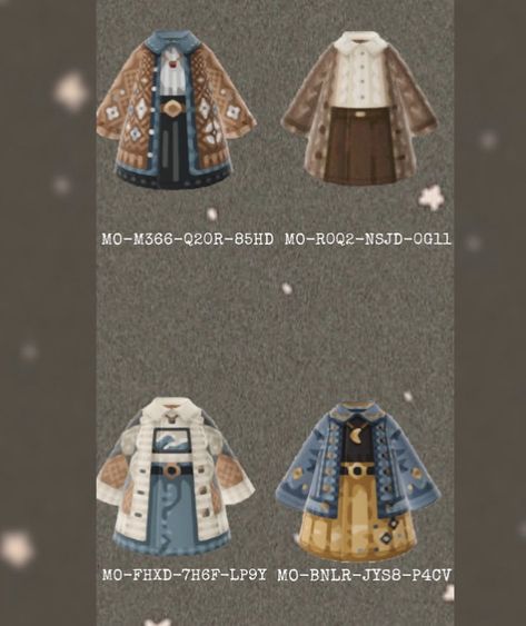 Acnh Clothes Creator Id, Acnh Forestcore Clothes, Animal Crossing Outfits Aesthetic, Cool Animal Crossing Outfits, Acnh Cottagecore Designs Clothes, Animal Crossing Aesthetic Clothes Code, Acnh Vintage Clothes, Acnh Farm Outfit, Ac Clothing Designs