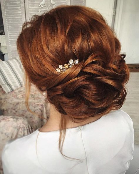 Oooh a fellow ginger! Boho Braided Hairstyles, Side Bun Hairstyles, Chignon Wedding, Formal Hairstyles For Long Hair, Updo Wedding, Elegant Wedding Hair, Peinados Recogidos, Hairstyle Inspiration, Hairdos For Short Hair