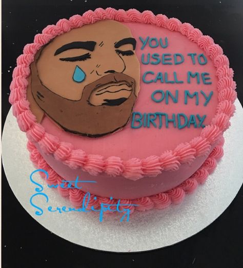 Drake Cake Ideas, Drake Birthday Cake, Drake Birthday, Western Birthday Cakes, Drake Cake, Drake's Birthday, Ovo Drake, Owl Cake Birthday, Ugly Cakes