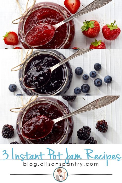 Instapot Jam, Instant Pot Jam Recipes, Instant Pot Jelly, Instant Pot Grape Jelly, Frozen Fruit Jam Recipes, Instant Pot Jam, Instant Pot Canning, Easy Jam, Jam Recipes Homemade