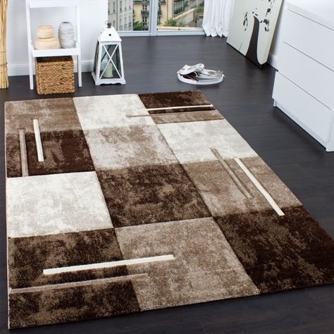 PRICES MAY VARY. SIZE: 32 x 60 inches | COLOR: Brown / Beige / Cream COMPOSITION: Machine Made / 100% Polypropylene / Backing: Jute / Pile-Height: 0.47'''' / The Power Loomed COMPOSITION adds durability to this Rug HIGHLIGHTS: Eyecatching Designer Rug for the Living Room or Hallway / kid and pet friendly / soft & robust / Suitable for Underfloor heating This Product is certified with the Oeko-Tex Standard 100 Easy to clean - we recommend spot cleaning with a mild detergent and regular vacuuming High Pile Rug, Carpet Padding, Tapis Design, Area Rug Design, Rug Modern, Home Additions, Shaggy Rug, Underfloor Heating, Black Rug