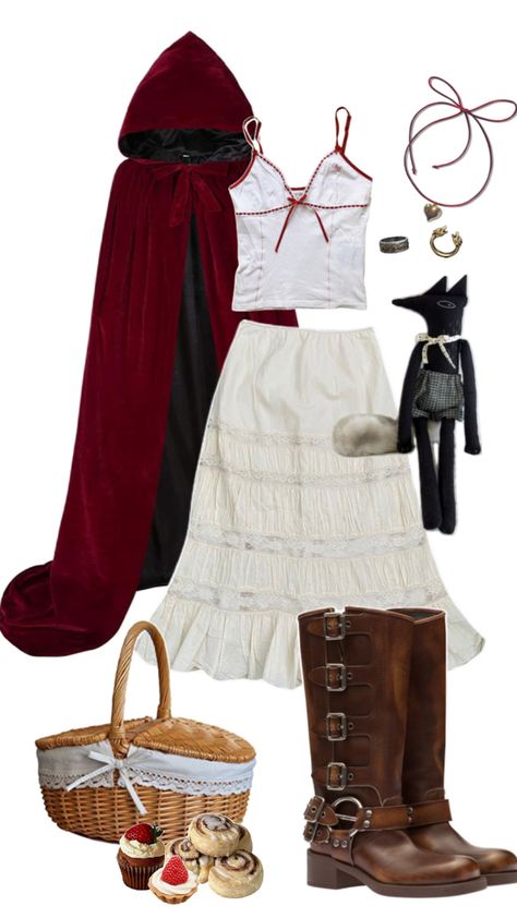 Riding Hood Costume, Red Riding Hood Costume, Little Red Riding Hood, Red Riding Hood, Halloween Outfits, Halloween Costumes, Fashion Inspo, Red