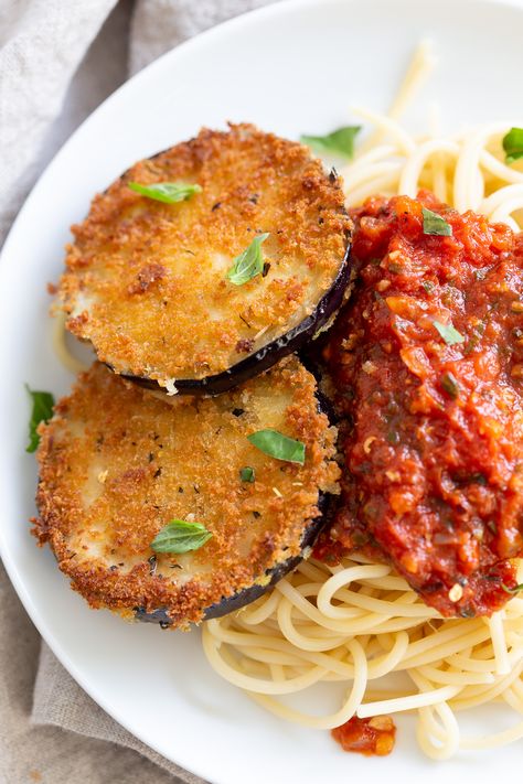 Vegan Gluten Free Eggplant Parmesan, Vegan Eggplant Parmesan Baked, Eggplant With Spaghetti, Vegan Eggplant Parmigiana, Vegan Eggplant Parm, Vegan Breaded Eggplant, Eggplant Vegan Recipes, Eggplant Parmesan Vegan, Eggplant Recipes Vegan