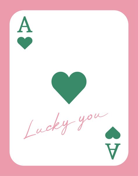 Lucky Illustration Art, Pink Playing Cards Aesthetic, Lucky You Wallpaper, Luck Affirmations, Casino Aesthetic, Bat Mitzvah Themes, Lucky Wallpaper, Vision Board Pictures, Aesthetic Roses