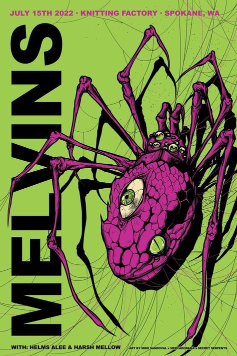 Horror Packaging Design, Spider Graphic Design, Gig Posters Design, Punk Illustration, Japan Graphic Design, Longboard Design, Retro Helmet, Draw Logo, Rock Poster Art