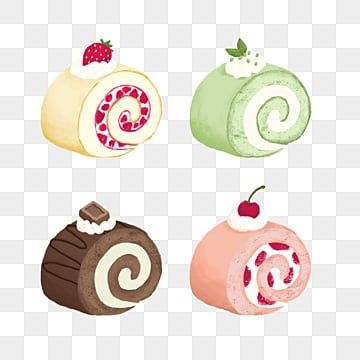 Roll Cake Drawing, Dessert Png, Strawberry Roll Cake, Chocolate Roll Cake, Japanese Food Illustration, Desserts Drawing, Fruit Png, Cake Drawing, Cake Illustration