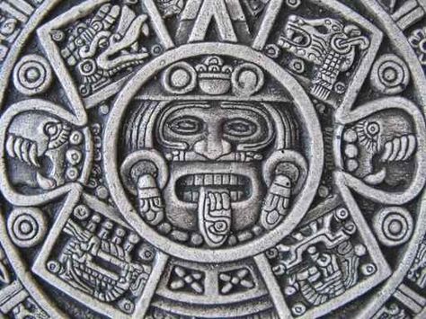 Aztec Calendar center Aztec Calendar Drawing, Aztec Calendar Tattoo, Solar Calendar, Aztec Warrior Tattoo, Meaning Tattoos, Mayan Tattoos, Aztec Tattoos, Stone Tattoo, Chicano Tattoos Sleeve