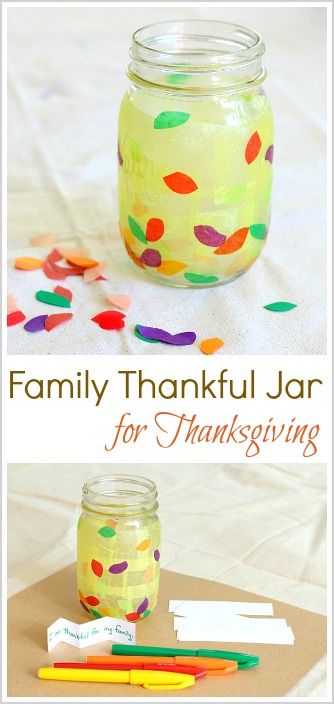 Fun Way to Practice Gratitude for Thanksgiving: Make a Thankful Jar! Such an easy Thanksgiving craft that can later be used as a lantern for the Thanksgiving table! ~ BuggyandBuddy.com Thanksgiving Crafts And Activities, Thankful Jar, Thankful Crafts, Easy Thanksgiving Crafts, Gratitude Activities, Crafts And Activities For Kids, Kids Thanksgiving, Thanksgiving Craft, Thanksgiving Preschool