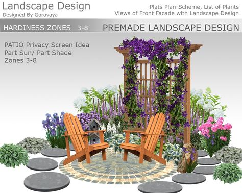 What is included in the purchase: (Please note: This is a digital download, not physical) Check your USDA Hardiness Zone: https://planthardiness.ars.usda.gov/ Check your type of soil: https://websoilsurvey.nrcs.usda.gov/app/WebSoilSurvey.aspx 1. A premade landscape picture of the listing you purchased (exact layout, not custom). This premade layout has design principles and guidelines used to create the design, such as color schemes, focal points, and balance. 2. Layout and Spacing Blueprint wit Landscape Design Patio, Pee Gee Hydrangea, Patio Landscape Design, Hydrangea Design, Patio Privacy Screen, Patio Privacy, Backyard Lighting, Landscape Plans, Patio Landscaping