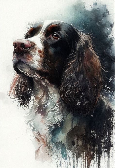 Andrew Simoson | WATERCOLOR | Cocker Spaniel Portrait Dog Portraits Art, Spaniel Art, Painted Dog, Abstract Animal Art, Spirit Animal Art, American Cocker Spaniel, Springer Spaniels, Spaniel Puppies, Watercolor Dog