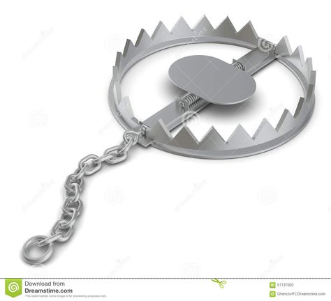 View Illustration, Bear Trap, Creepy Stuff, Graphic Ideas, White Stock, Close Up, Stock Illustration, White Background, Stock Photos