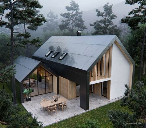 A House In The Woods, Labas Ng Bahay, Casa Container, Modern Barn, Small Houses, Design Exterior, Modern Houses, घर की सज��ावट, House Goals