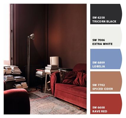 Bolero Sherwin Williams, Red Tomato, Art Color, Paint Ideas, Color Of The Year, Coral Reef, Color Pallets, Sherwin Williams, Terra Cotta