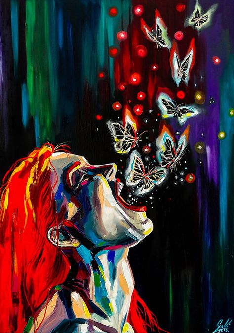 I Painted Melancholic Women Portraits To Reveal The Surreal Feeling Of Sadness | Bored Panda Emotional Painting, Women Portraits, Desen Realist, Arte Indie, Trippy Art, Arte Pop, Art Aesthetic, Butterfly Art, Diy Art Painting