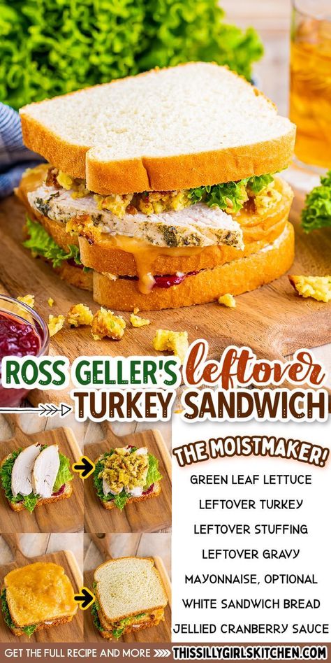 Leftover Thanksgiving Recipes, Leftover Turkey Sandwich, Turkey Sandwich Thanksgiving, Stuffing Turkey, Thanksgiving Sandwich, Turkey Sandwiches Recipes, Thanksgiving Foods, Thanksgiving Leftover Recipes, Turkey Sandwich