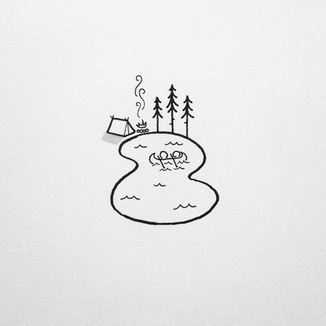 David Rollyn - Inspired by the BWCA Cool Easy Drawings, Arte Doodle, Easy Doodles, Small Drawings, Easy Doodles Drawings, Book Drawing, Mini Drawings, Simple Doodles, Pen Art