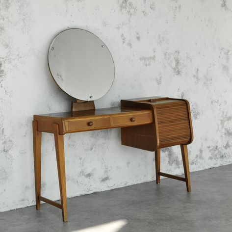 Listed on VNTG.com: Teak & oak Scandinavian dressing table, 1960s | #vntg #vintage Dressing Table, Entryway Bench, Vintage Design, Entryway Tables, Teak, 1960s, Entryway, For Sale, Furniture