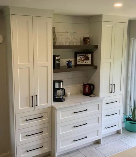 Narrow Kitchen Cabinets Ideas, Pantry Wall Cabinets Built Ins, Shallow Depth Kitchen Cabinets, Distance Between Countertop And Cabinet, Kitchen Cabinet That Sits On Countertop, Dining Room Armoire Ideas, Kitchen Remodel Pantry Cabinet, Wall Pantry Ideas Built Ins Kitchen Cabinets, Wall Cabinet Pantry