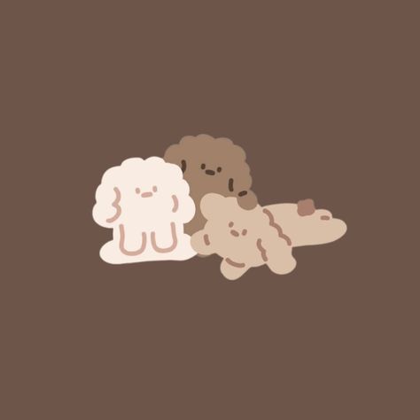 Dog Brown Aesthetic, Brown Doodle Aesthetic, Instagram Brown Icon, Brown Aesthetic Kawaii, Cute Bear Icons, Brown Cottage, Cute Powerpoint Templates, Little Drawings, Aesthetic Widget