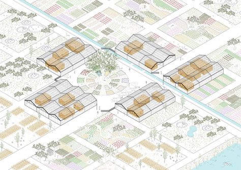 https://divisare.com/projects/367362-moa-architecture-cite-de-l-agriculture-site-fictif Urban Spaces Design, Agriculture Design, Urban Ideas, Tower City, Co Housing, Architecture Presentation Board, Plans Architecture, Urban Agriculture, Architectural Drawing