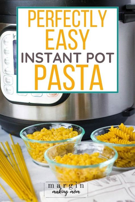 I love cooking pasta in the Instant Pot, because it's such an easy and hands-free way to prepare it!  Get my tips and tricks for perfect Instant Pot pasta! #instantpot Pasta In The Instant Pot, Instant Pot Pasta, Instant Pot Pasta Recipe, Cooking Pasta, Pot Noodle, Boiling Pasta, Perfect Pasta, Chicken Pasta Recipes, Easy Instant Pot Recipes